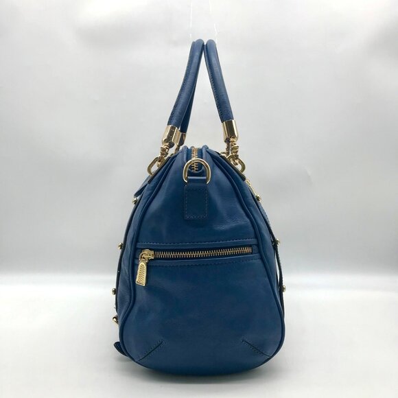 Rebecca Minkoff Blue Leather Cupid Satchel Bag - Picture 3 of 12